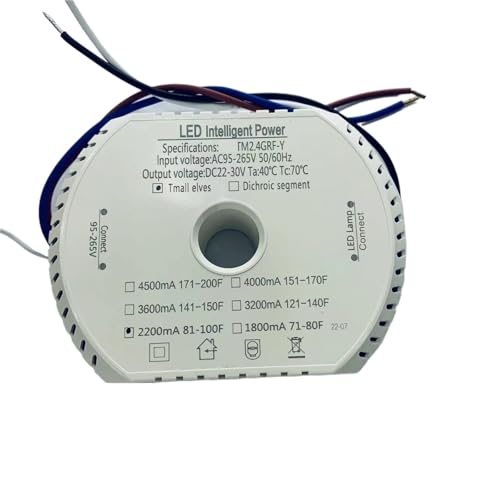 TM2.4GRF-Y LED Intelligent Power work with 8C7Bx2 LED strip AC110V 220V DC22-30V 600-4500mA APP&Remote adjust colors&dimming(R 2200MA AC100-265V) von UFNXKWBAS