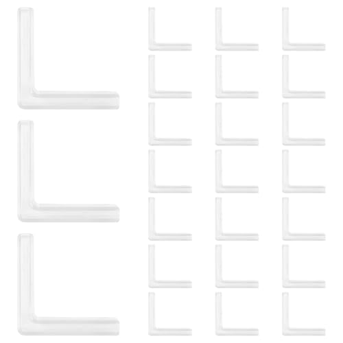 UFUFMATE 2-Wege-Glasverbinder, Kunststoff, 90-Grad-Glas-Display-Anschluss zur Befestigung oder zum Selbermachen von Aquarien, Glas-Windschutz, Vitrine (2,5 mm), 24 Stück von UFURMATE