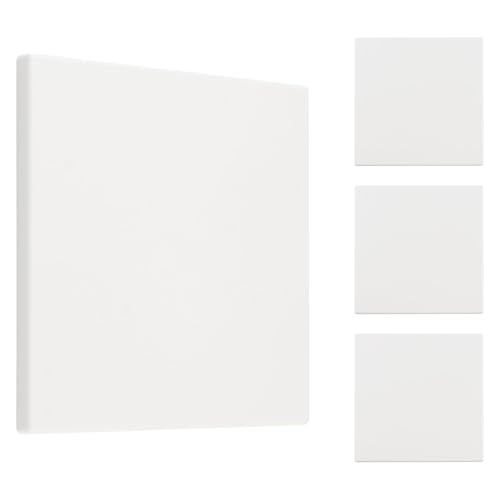 UFURMATE 4 Stück schraubenlose Blanko-Steckdosenplatte, weiße Kunststoff-Blende, Schalterausgang, elektrische Platten für Lichtschalter, Buchse von UFURMATE
