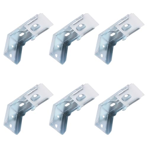 UFURMATE 6 x Zebra-Schattierungen, L-Halterung, silberfarben, Metall, für Fensterrollos, Halterungs-Clips, Lichtfilterung, Rollos, Halterung, Wandmontage, Kopfschienenhalterung (Innen- und von UFURMATE