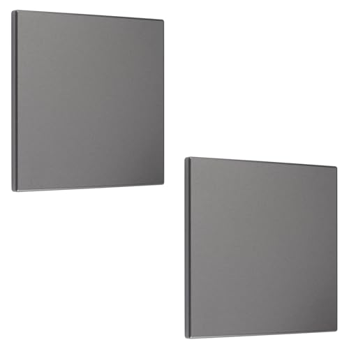 UFURMATE Blank Cover Wandplatte, 2 STÜCKE 4,72 "x 4,72" Kunststoff Schraubenlose Doppel-Blank-Wandplatte Zwei Gang Blank Gerätesteckdosenabdeckung für unbenutzte Schalter (Dunkelgrau) von UFURMATE