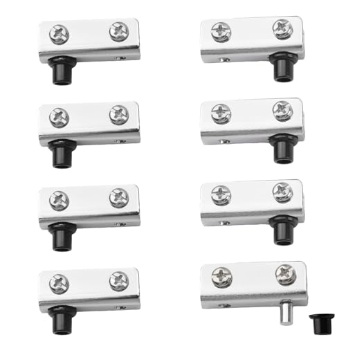 UFURMATE Glastürscharniere, rahmenlose Scharniere mit verstellbarem Eisenstift, für Glastüren von 3 bis 6 mm, 8 Stück von UFURMATE