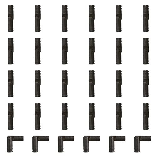 UFURMATE Fassscharniere, 30 Stück, schwarzes Messing, unsichtbare Scharniere, versteckte zylindrische Fassscharniere, verdeckte Mini-Scharniere für DIY-Schmuckkästchen, Handwerk (M4 x 20 mm) von UFURMATE