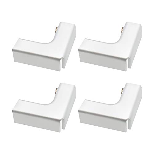 UFURMATE Glasverbinder, 4 Stück Aluminiumlegierung Glasklemme, 2-Wege-Glasverbinder randloser Clip-Halter für Befestigung oder Heimwerken von Aquarien, Glas-Windschutz, Glas-Vitrine, für 6–10 mm Dicke von UFURMATE