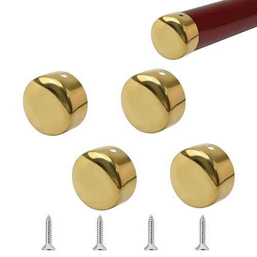 UFURMATE Handlauf-Endkappe, 201 Edelstahl, runde Handlauf-Endkappen, Treppenstufen, Handlauf-Endabdeckung, Handlaufbeschläge für 50 mm Durchmesser (Gold) von UFURMATE