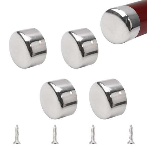 UFURMATE Handlauf-Endkappe, Edelstahl, runde Handlauf-Endkappen, Treppenstufen, Handlauf-Endabdeckung, Handlaufbeschläge für 60 mm Durchmesser Handlauf, 4 Stück von UFURMATE