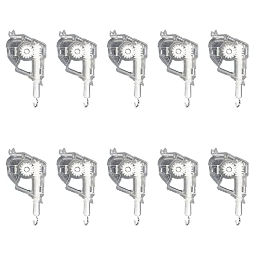 UFURMATE Jalousien-Neigungsmechanismus, 10 Stück, 2 inch, niedriges Profil, Mini-Jalousien-Neigungsmechanismus, Haken mit sechseckigem Getriebe für horizontale Jalousien, Kopfschiene von UFURMATE
