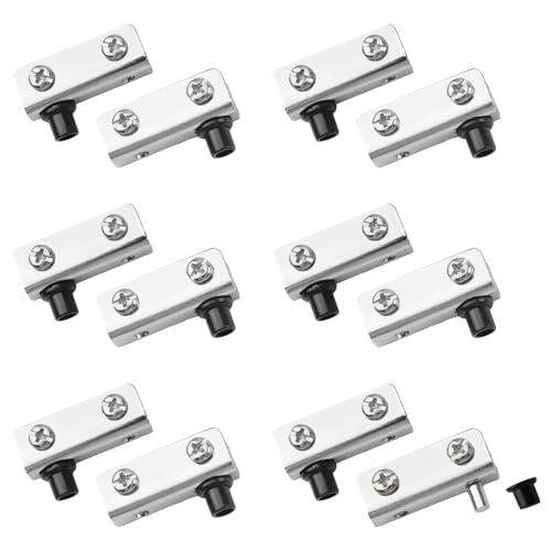 UFURMATE Pivot Scharnier, 6 Paare rahmenlose Glastür Pivot Scharniere Glasschrank-Türclips mit Stift verstellbares Eisenklemmenscharnier Ersatzsatz für 3-6 mm freischwingende Glastür UFURMATE Pivot Scharnier, 6 Paare rahmenlose Glastür Pivot Scharniere Glasschrank-Türclips mit Stift verstellbares Eisenklemmenscharnier Ersatzsatz für 3-6 mm freischwingende Glastür von UFURMATE