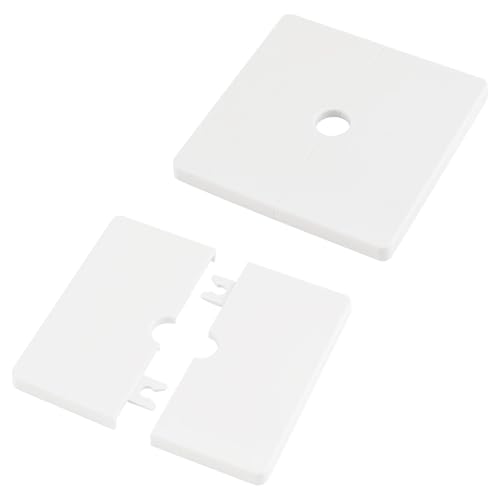 UFURMATE Quadratische Kabeldurchführungsplatten aus Kunststoff, ABS, selbstklebende Rosettenplatte, Wasserhahn-Dekoration, Zubehör für 12 mm Durchmesser, 2 Stück UFURMATE Quadratische Kabeldurchführungsplatten aus Kunststoff, ABS, selbstklebende Rosettenplatte, Wasserhahn-Dekoration, Zubehör für 12 mm Durchmesser, 2 Stück von UFURMATE