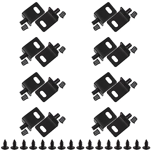 UFURMATE Schwarzes Drehscharnier, 8 Sets Metall Verdeckter Schaft Schranktür Schwenkscharniere Schranktür Holz Türscharniere mit Stift Türscharniere für Freischwingende Holz Schranktür (Einzelloch) von UFURMATE