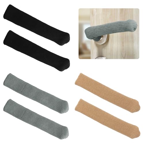 UFURMATE Türgriff-Abdeckung, gestrickt, Frostschutz-Türgriffschutz, gemischte Farben, Anti-Verbrühungs-Türknauf-Kissenbezug zum Schutz des Griffs, 6 Stück von UFURMATE