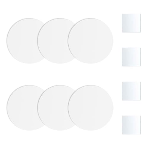 UFURMATE Wandloch-Abdeckplatte, 6 Stück, PVC-Kunststoff, Deckenabdeckung, blanko, rund, dekoratives Wandplatten-Reparatur-Set für Boden, Decke und Wand (17,8 cm) von UFURMATE