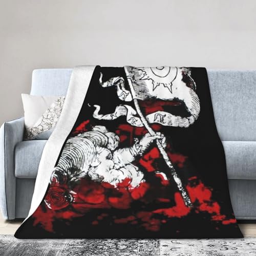 Arch Ultraweiche Micro-Fleece-Decke Enemy Metal Band für Sofa bequem warm für Couch Sofa Bett Wohnzimmer Schwarz 125x150cm von UGANI