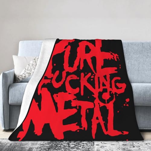 Arch Ultraweiche Micro-Fleece-Decke Enemy Metal Band für Sofa bequem warm für Couch Sofa Bett Wohnzimmer Schwarz 150x200cm von UGANI