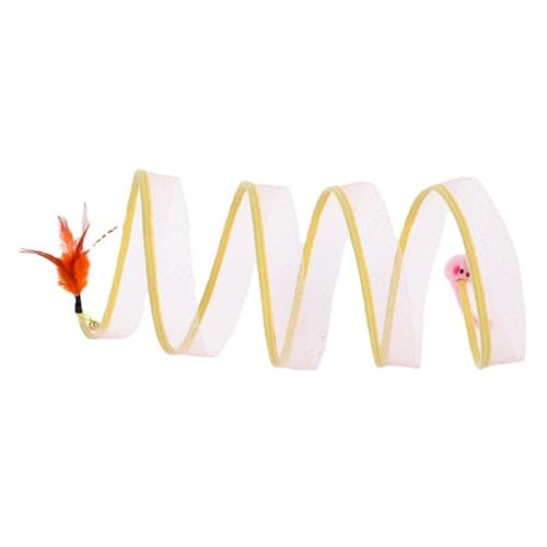 Interaktives Katzenspielzeug Faltbarer Katzentunnel Kaninchen Spiral Förmiges Tunnel Spieltunnel für Kleine Katzen Hund Hasen Cat Toys Spirale Mit Federspielzeug Hasentunnel Hundetunnel Interaktives Katzenspielzeug Faltbarer Katzentunnel Kaninchen Spiral Förmiges Tunnel Spieltunnel für Kleine Katzen Hund Hasen Cat Toys Spirale Mit Federspielzeug Hasentunnel Hundetunnel von UGBO