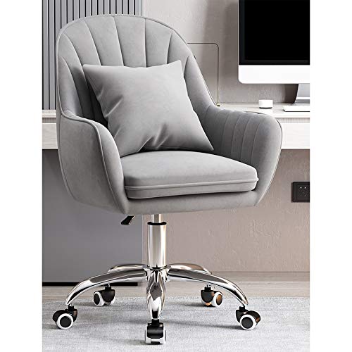 UGD8TQR Renovierung Haus Bürostuhl Samt Wildleder Computerstuhl Ergonomischer Schreibtischstuhl Drehstuhl Konferenzstuhl mit Armlehne Modern Mid Back Chefsessel für Schlafzimmer Wohnzimmer Mädchen von UGD8TQR