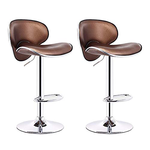UGD8TQR Renovierung Hausstühle 2er Set Drehstuhl Hochverstellbare Höhe Rückenlehne Esszimmer Fußstütze Basis Starker Barhocker Gelb von UGD8TQR