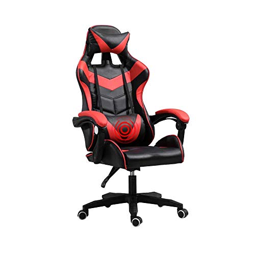 UGD8TQR Renovierung Hausstuhl Drehstuhl Videospielstuhl Hohe Rückenlehne Rückenlehne Ergonomie Racing Stil Computerstuhl mit Kopfstütze und Lendenwirbelstütze Nennbelastbarkeit Schwarz Rot UGD8TQR Renovierung Hausstuhl Drehstuhl Videospielstuhl Hohe Rückenlehne Rückenlehne Ergonomie Racing Stil Computerstuhl mit Kopfstütze und Lendenwirbelstütze Nennbelastbarkeit Schwarz Rot von UGD8TQR