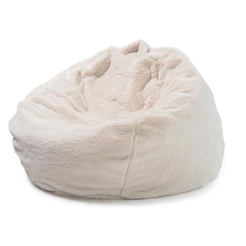 Bodenkissen Beanbag Sitzsack Stuhl Luxuriöse Flauschige Sitzsäcke Erwachsene Große Sitzsäcke Mit Sitzsäcken Wohnzimmer Extra Große Luxuriöse Flauschige Sitzgelegenheiten (Ohne Füllung),Beige,100Cm*120 von UGEFKMQ