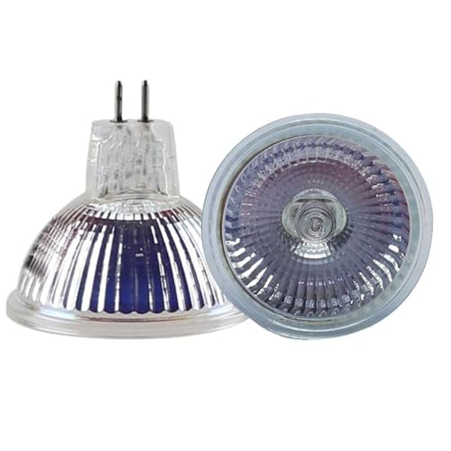 UGEFKMQ 1 Stück Halogen Leuchtmittel MR16 220V 10W Halogenlampe Cup MR16 20W 12V GU5.3 50W 24V Halogen Glühbirnen Spot Warmweiß Dimmbar 12V-10W von UGEFKMQ