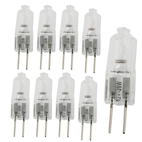 UGEFKMQ 10PC G4 Halogen Glühbirnen 12V 20W Warmweiß 4000K Wolfram Halogenlampe G4 Bi-Pin Sockel Dimmbar Klar 20W UGEFKMQ 10PC G4 Halogen Glühbirnen 12V 20W Warmweiß 4000K Wolfram Halogenlampe G4 Bi-Pin Sockel Dimmbar Klar 20W von UGEFKMQ