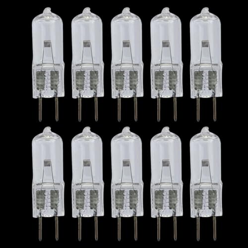 UGEFKMQ 10Stk Halogenlampe G4 20W 12V Glühbirnen Halogen-Stiftsockellampe G4　12-Volt 50W　Halogenglühbirne Dimmbar Warmweiß 20W von UGEFKMQ