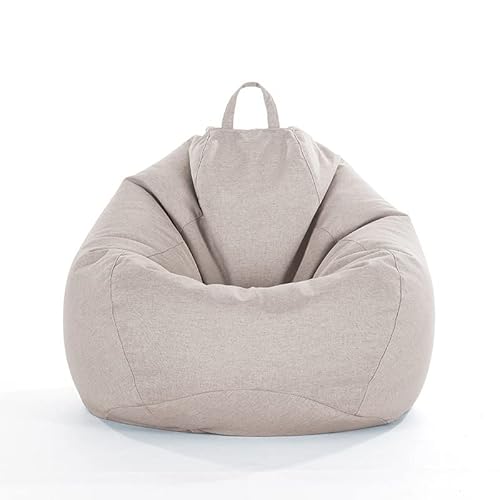 UGEFKMQ Beanbag Sitzkissen Komfort-Sitzsack, Sitzsack-Innenseite, Waschbarer Bezug (Ohne Füllung), Gaming-Sitzsack-Bodenkissen,Beige,70Cm*80Cm von UGEFKMQ
