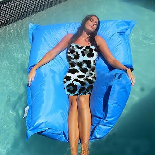 UGEFKMQ Erwachsene Sitzsäcke Schwimmbad Schwimmender Sitzsack Sand Sitzsack Lazy Sofa Indoor Outdoor Schwimmkappe (Ohne Füllung) 140 cm X 180 cm,Blau,180Cm*140Cm von UGEFKMQ