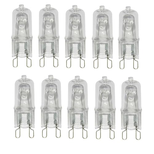 UGEFKMQ Halogenlampe G9 220V 60W Glühbirne Halogen G9 20W 25W 40W 60W Stiftsockellampe warmweiß dimmbar, 10 Stück, 40 W UGEFKMQ Halogenlampe G9 220V 60W Glühbirne Halogen G9 20W 25W 40W 60W Stiftsockellampe warmweiß dimmbar, 10 Stück, 40 W von UGEFKMQ