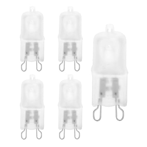 UGEFKMQ Halogenlampen G9 230V 60W Leuchtmittel Halogen Glühbirnen G9 40W T4 Sockel Bi Pin Dimmbar Warmweiß 5PC 60W von UGEFKMQ