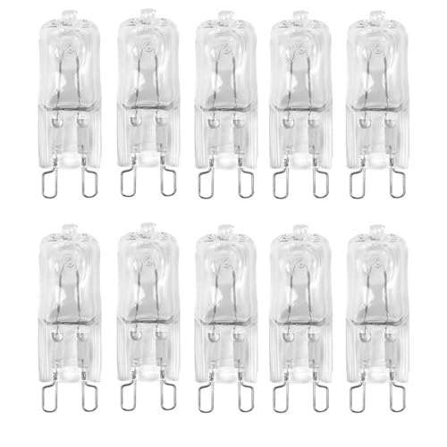 UGEFKMQ Kapseln Glühbirne G9 40W 230V Warmweiß Glühbirne G9 20W Halogenlampe Geeignet für Deckenlampen, Wandlampen Dimmbare 10PC 40W von UGEFKMQ