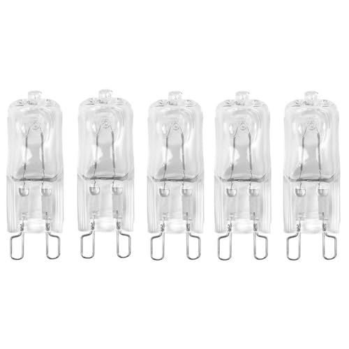 UGEFKMQ Kapseln Glühbirne G9 40W 230V Warmweiß Glühbirne G9 20W Halogenlampe Geeignet für Deckenlampen, Wandlampen Dimmbare 5PC 25W von UGEFKMQ