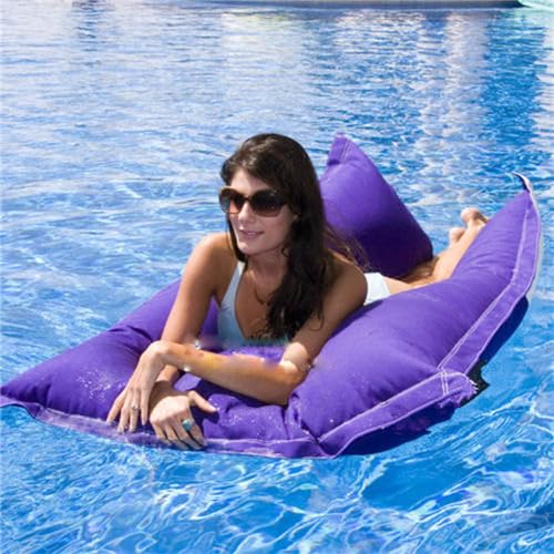 UGEFKMQ Sitzkissen Sofa Beanbagwasserdichte Pool-Liege, Outdoor-Entspannungssofa, Oxford, Wasserdichter Stoff, Schwimmbad-Schwimmsack, Stuhl, 140 cm X 180 cm (Ohne Füllung),Lila,180Cm*140Cm von UGEFKMQ