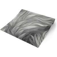 UGEPA Papiertapete Federn grau schwarz B/L: ca. 53x1005 cm von UGEPA