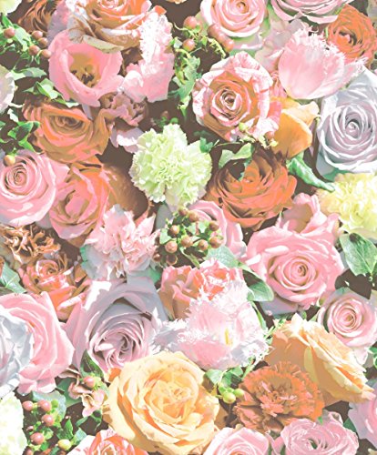 UGEPA Vliestapete Blumenmuster, rosa, J97003 von UGEPA