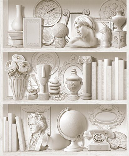 UGEPA Vliestapete Regal mit Artefakten, Beige, J88407 UGEPA Vliestapete Regal mit Artefakten, Beige, J88407 von UGEPA