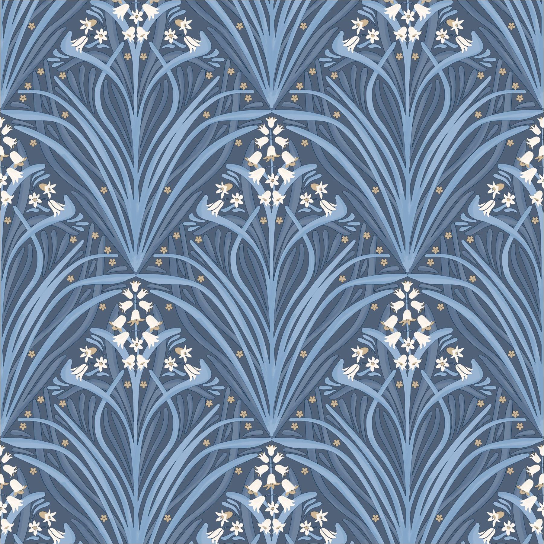 Vliestapete M66101 Elegance Blau Art Deco Blumen Vlies 0.53 x 10.05 m Ugépa Vliestapete M66101 Elegance Blau Art Deco Blumen Vlies 0.53 x 10.05 m Ugépa von UGÉPA