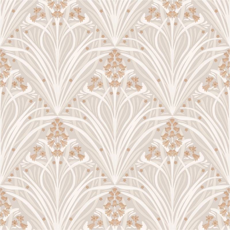 Vliestapete M66107 Elegance Beige Art Deco Blumen Vlies 0.53 x 10.05 m Ugépa von UGÉPA