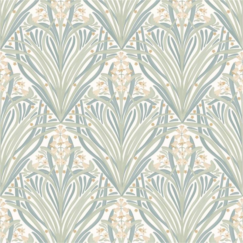 Vliestapete M66124 Elegance Grün Art Deco Blumen Vlies 0.53 x 10.05 m Ugépa von UGÉPA