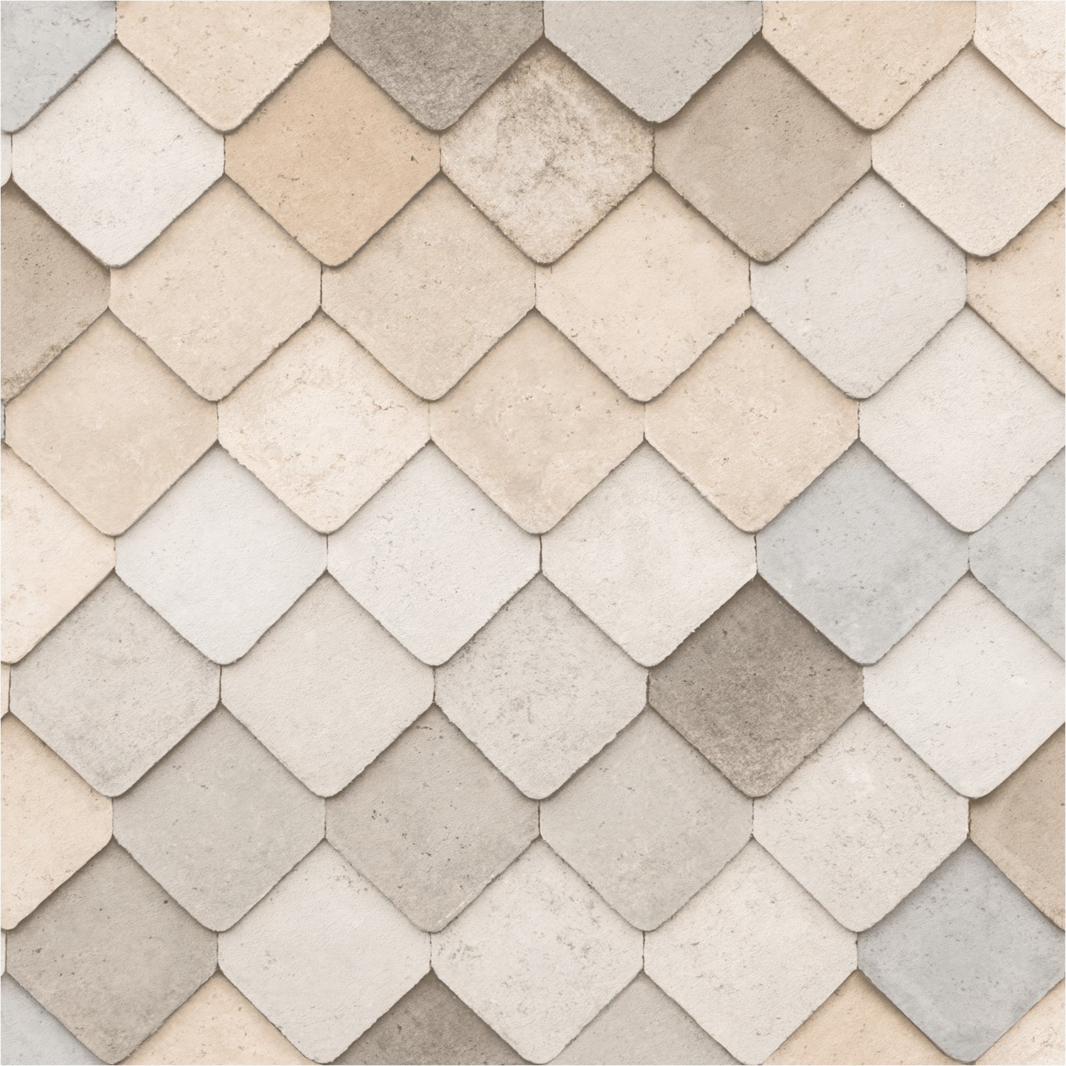 Vliestapete M76007 Artifice Beige Dachpfannen Vlies 0.53 x 10.05 m Ugépa von UGÉPA