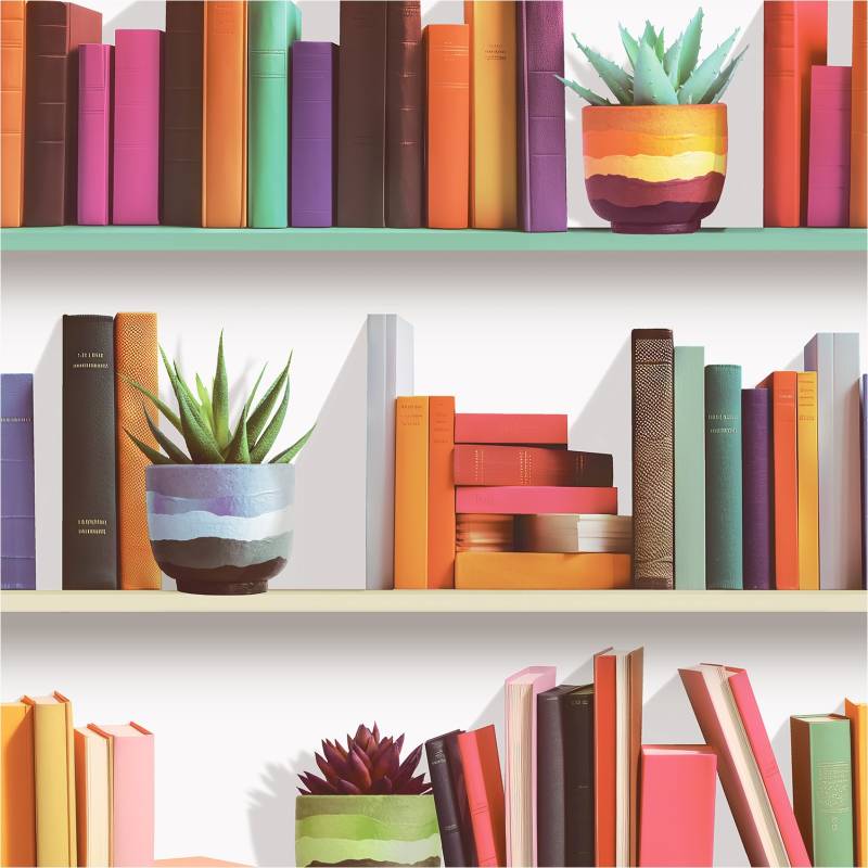 Vliestapete M79510 Artifice Bunt Bücherregal Vlies 0.53 x 10.05 m Ugépa Vliestapete M79510 Artifice Bunt Bücherregal Vlies 0.53 x 10.05 m Ugépa von UGÉPA