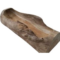 Holzschale massiv 60 cm lang Teak Unikat Handarbeit von UGG Chemnitz