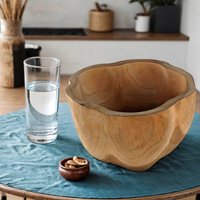 Schale Teak Holz B: 25 cm H: 15 cm klein Unikat Handarbeit von UGG Chemnitz