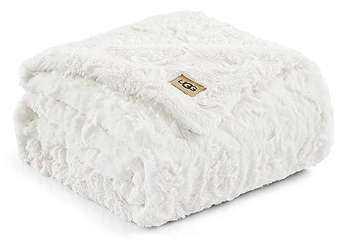 UGG Adalee 10483 Überwurfdecke aus weichem Kunstfell, wendbar, luxuriös, gemütlich, flauschig, flauschig, Hotelstil, Boho, Heimdekoration, weiche, luxuriöse, Bequeme Decken für Couch, 178 x 127 cm, von UGG