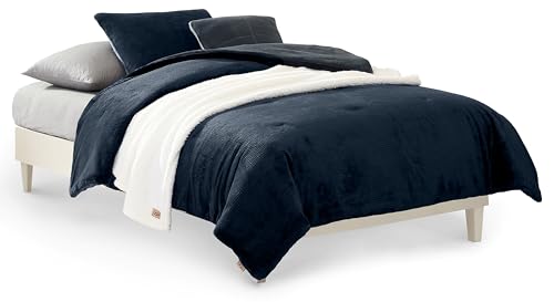 UGG Remina Twin XL Bettdecken-Set, 4-teiliges Bett in Einer Tasche mit Überwurfdecke, dekorativem Kissen, Kissenbezug und wendbarer Steppdecke, hypoallergen, waschbar, für Studentenwohnheim, von UGG