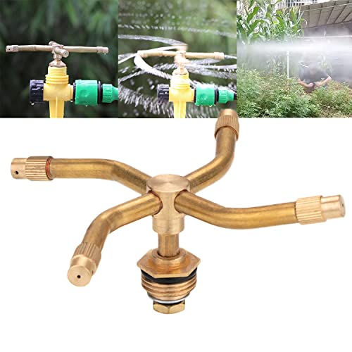 UGIF 2/3/4 Arm Automatic Rotary Sprayer, Automatische Drehbare GartensprinklerdüSe, Messing Sprinkler, für 1/2 Zoll Außengewinde, Rasensprenger, für Bewässerungsanlagen von UGIF