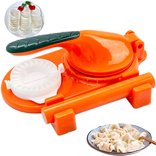 UGIF Dumpling Skin Maker Dumpling Moulds, Manual Dumpling Wrapper Making Mold, Teigtaschenformer, mit Teigroller, Lazy DIY Jiaozi Skin Maker Dough Press Pie Kitchen Pastry Tools Accessories von UGIF
