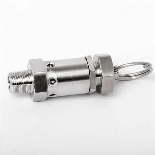 1/8 Zoll 1/4 Zoll BSP Außengewinde 304 Edelstahl Luftdruckventil Sicherheitsablassventil Druckentlastungsventil (Größe: BSP1I4 männlich, Farbe: 0,4 MPa) von UGLYAF