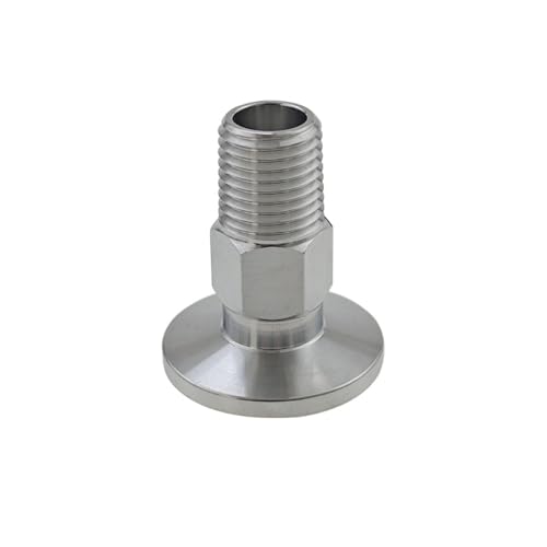 UGLYAF KF16 KF25 KF40 Vakuum 1/4" 1/2" 1" NPT Außengewinde Edelstahl Flanschrohr Sechskantrohrverschraubung(KF16,1/4") von UGLYAF