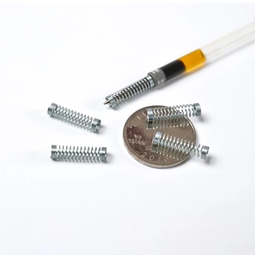 UGLYAF 100 Stück, kleine Druckfedern aus Stahl for Kugelschreiber, 0,4 mm Drahtdurchmesser * 4,5 mm Außendurchmesser * 18 mm Länge UGLYAF 100 Stück, kleine Druckfedern aus Stahl for Kugelschreiber, 0,4 mm Drahtdurchmesser * 4,5 mm Außendurchmesser * 18 mm Länge von UGLYAF